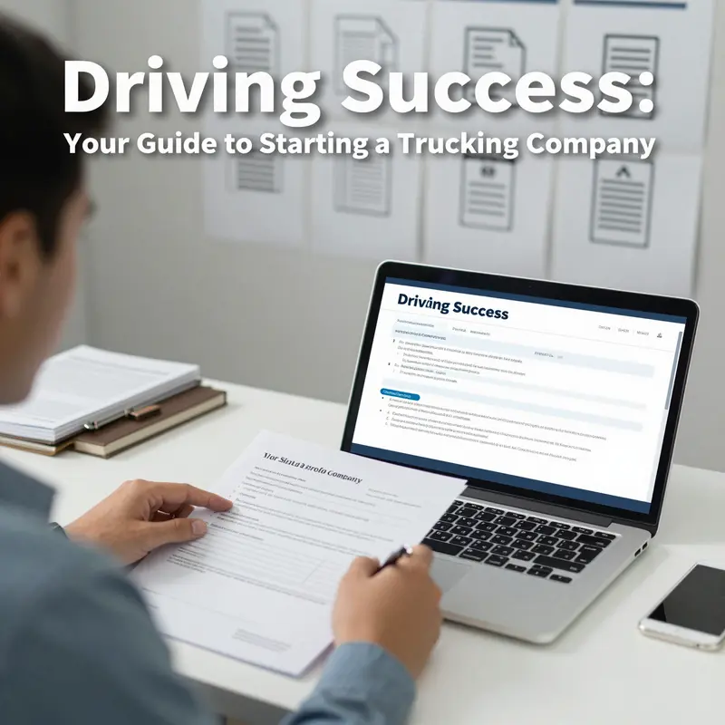 Business professionals discussing various structures for launching a trucking company.