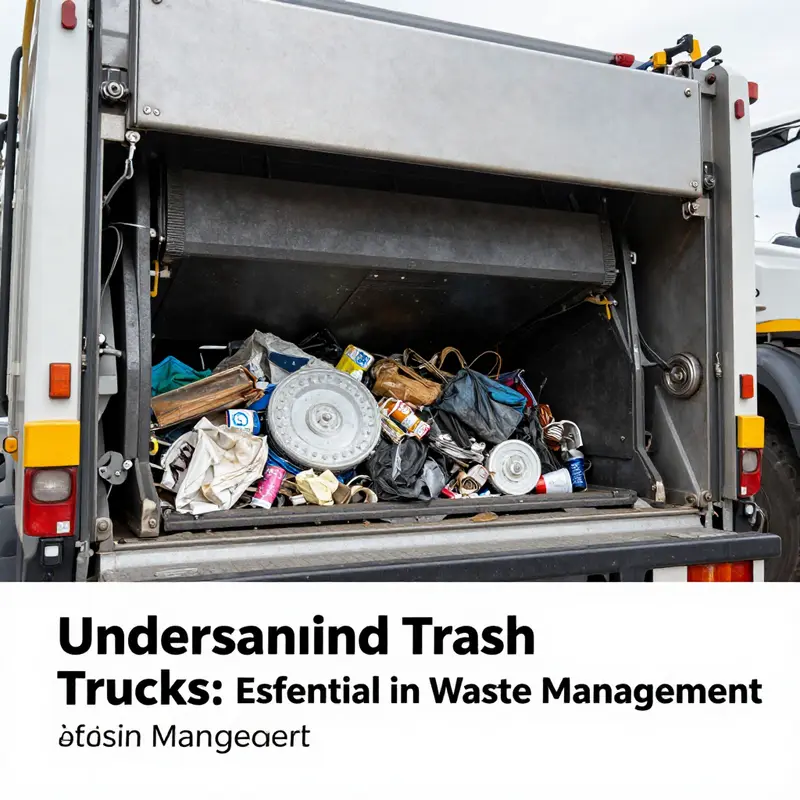 Garbage trucks collecting waste in a city setting, highlighting their essential role in urban sanitation.