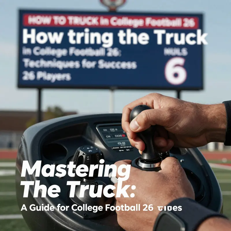 A player demonstrating the trucking technique in College Football 26 amidst a competitive gaming atmosphere.