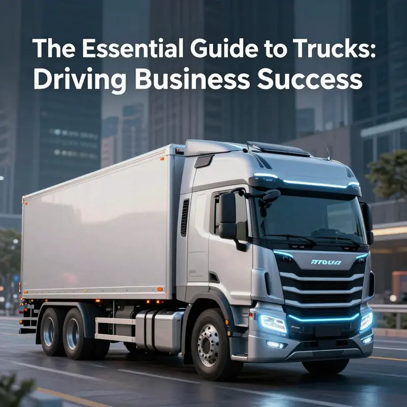 A showcase of various types of trucks and their applications in logistics.