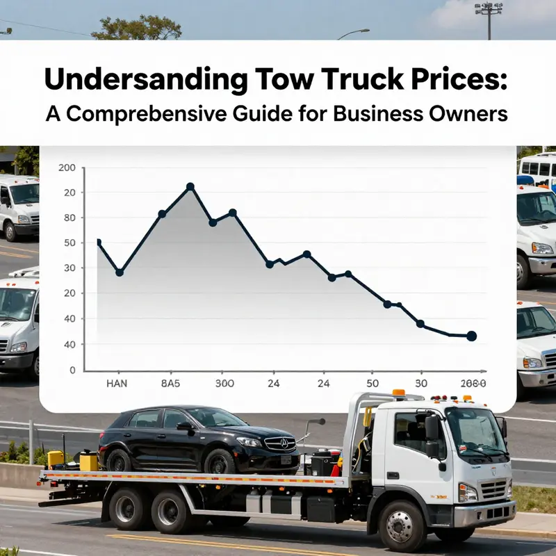 Comparison between a new tow truck and a used tow truck, emphasizing pricing differences.