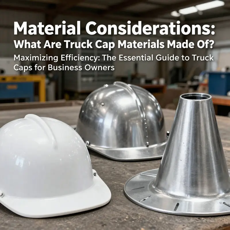A variety of truck caps displayed on different models, highlighting the range of options available for business owners.