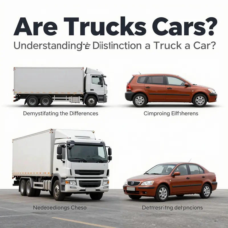 An infographic illustrating the key differences between trucks and cars.