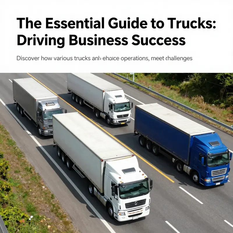 Aerial view of multiple trucks in motion on a highway, showcasing the extensive role of trucks in logistics and transportation.