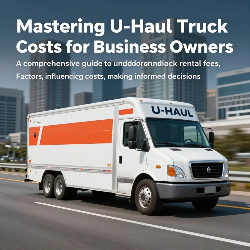 A U-Haul truck traveling on a highway, symbolizing the journey of logistics for businesses.