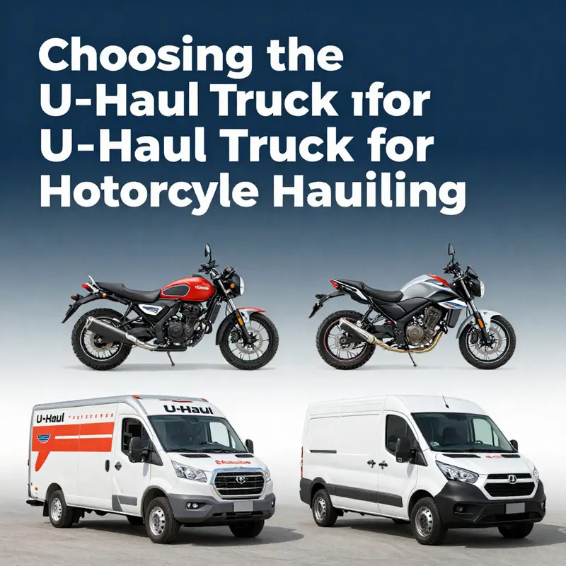 The U-Haul 8-Foot Pickup Truck designed for safe motorcycle hauling.