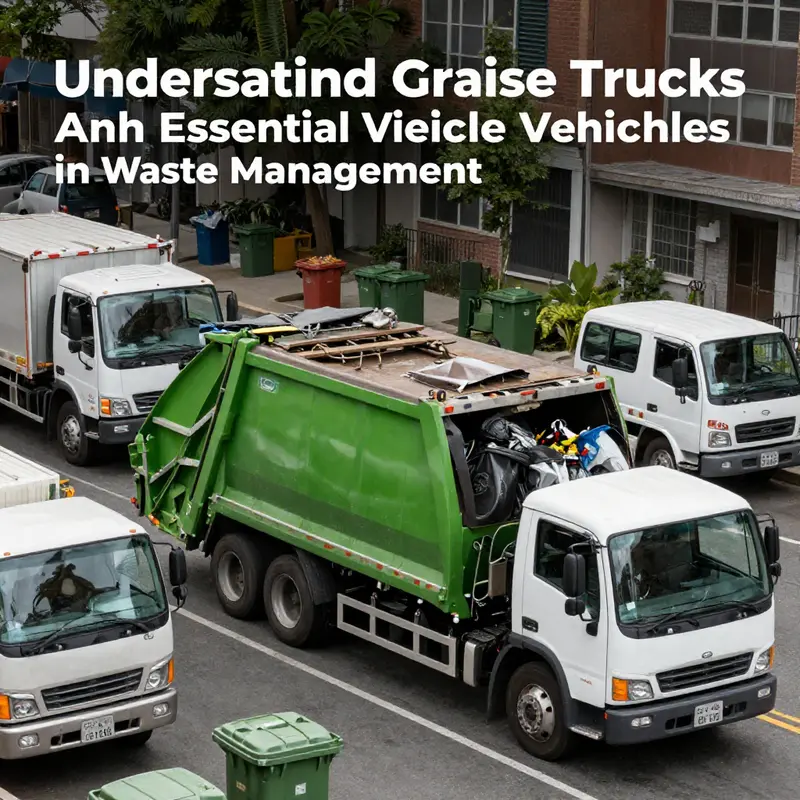 Garbage trucks collecting waste in a city setting, highlighting their essential role in urban sanitation.