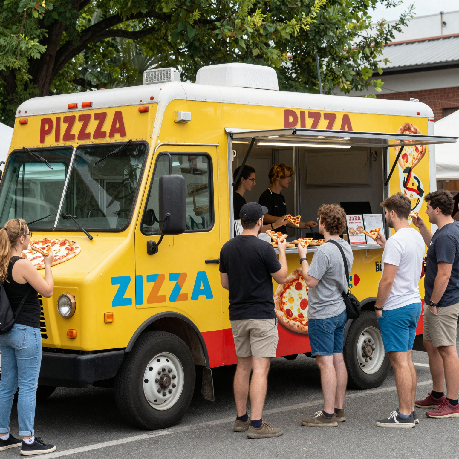 Pizza Truck at Food Festival